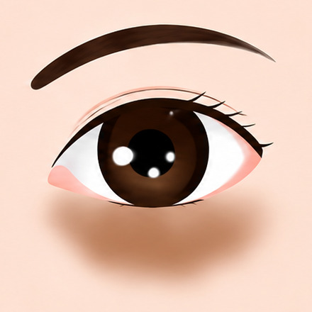 茶クマの目元イラスト